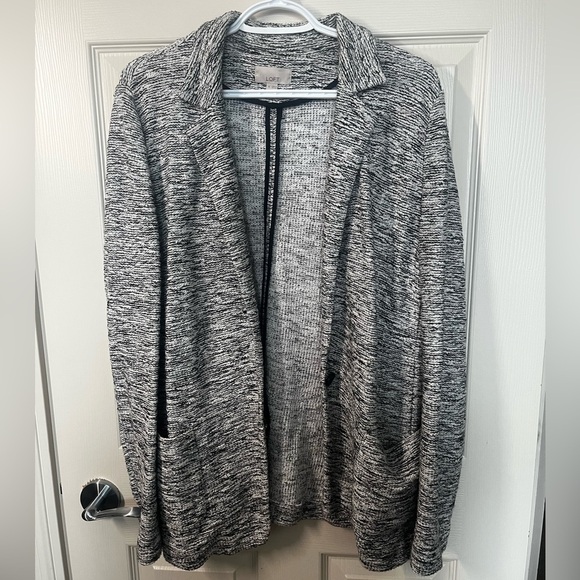 LOFT Black And White Blazer Sweater - Picture 3 of 4